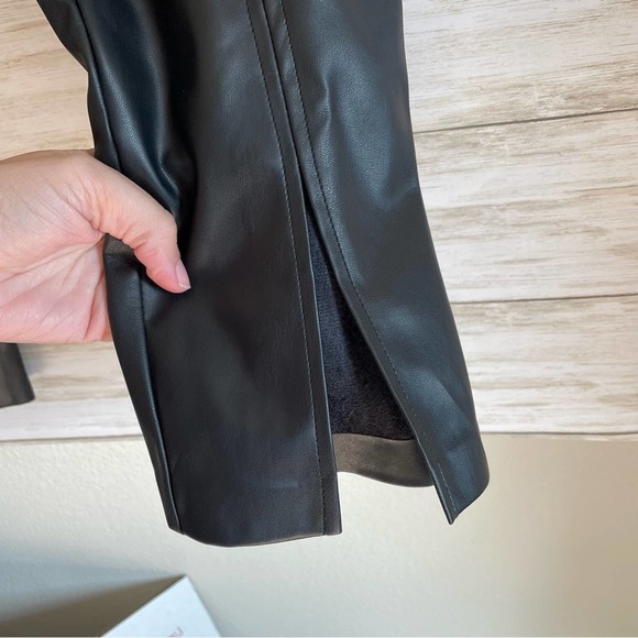 NWT Jason Wu Vegan Leather Pant Split Hem - Picture 4 of 8